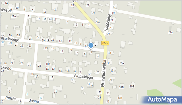 Zaklików, Piłsudskiego Józefa, marsz., 3, mapa Zaklików