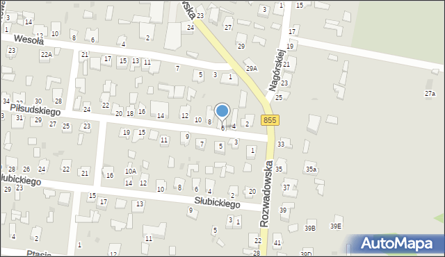 Zaklików, Piłsudskiego Józefa, marsz., 6, mapa Zaklików