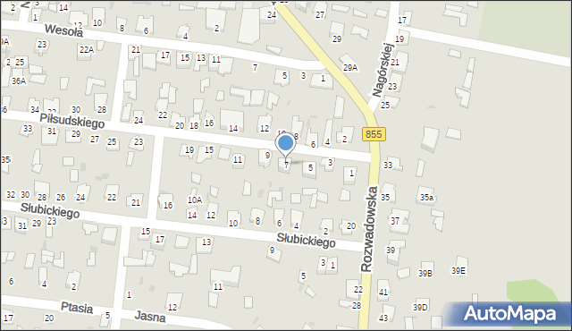Zaklików, Piłsudskiego Józefa, marsz., 7, mapa Zaklików