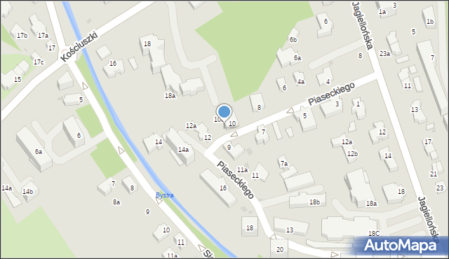 Zakopane, Piaseckiego Wenantego, 10B, mapa Zakopanego