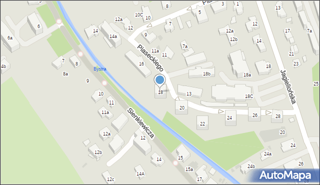 Zakopane, Piaseckiego Wenantego, 18, mapa Zakopanego