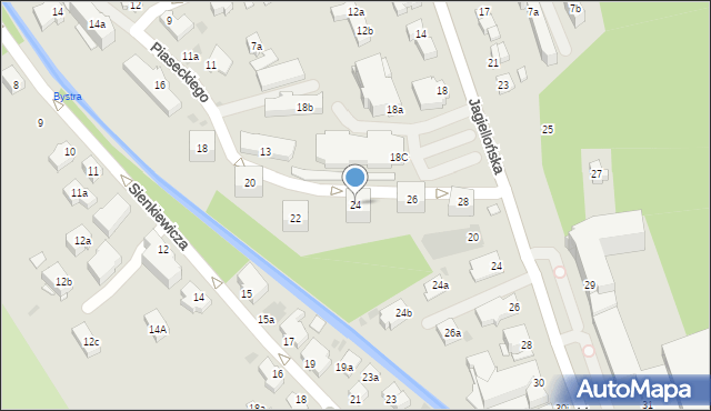 Zakopane, Piaseckiego Wenantego, 24, mapa Zakopanego