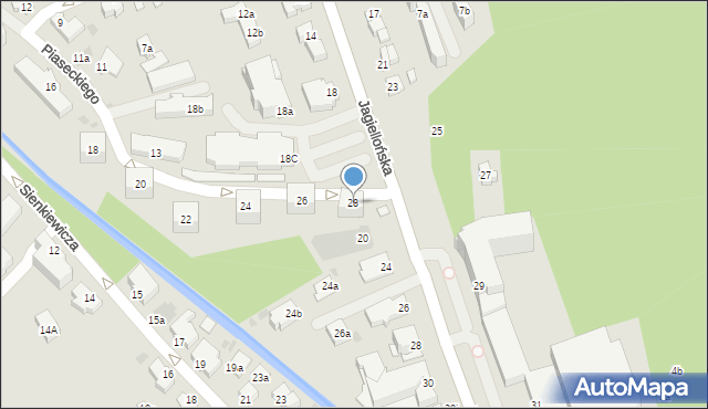 Zakopane, Piaseckiego Wenantego, 28, mapa Zakopanego