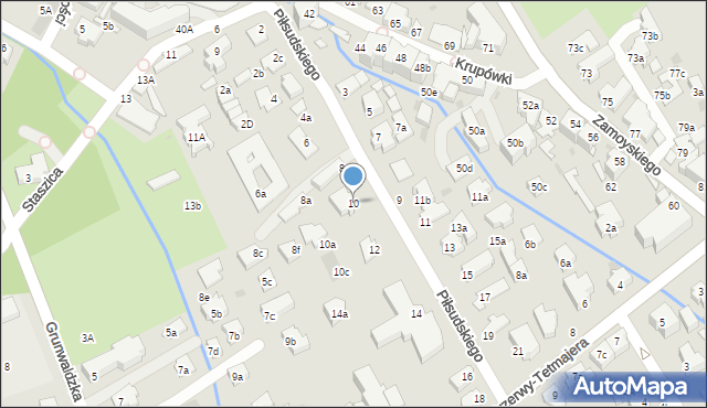 Zakopane, Piłsudskiego Józefa, marsz., 10, mapa Zakopanego