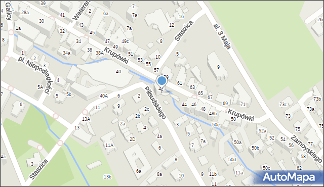 Zakopane, Piłsudskiego Józefa, marsz., 3a, mapa Zakopanego