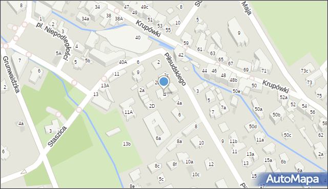 Zakopane, Piłsudskiego Józefa, marsz., 4, mapa Zakopanego