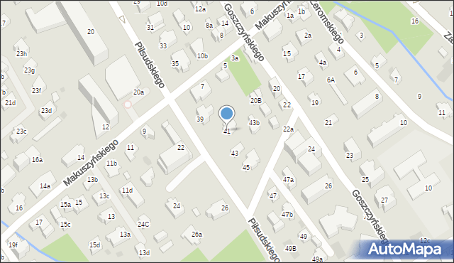 Zakopane, Piłsudskiego Józefa, marsz., 41, mapa Zakopanego