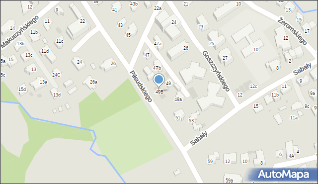 Zakopane, Piłsudskiego Józefa, marsz., 49B, mapa Zakopanego