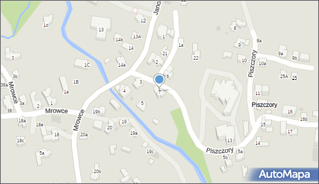 Zakopane, Piszczory, 7, mapa Zakopanego