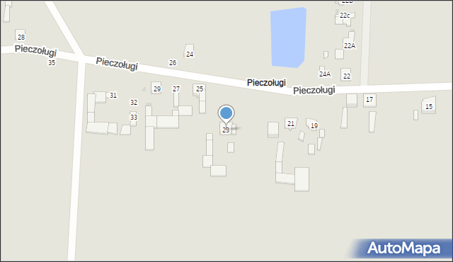 Zakroczym, Pieczoługi, 23, mapa Zakroczym