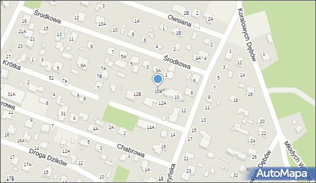 Zalesie Górne, Piaseczyńska, 10a, mapa Zalesie Górne