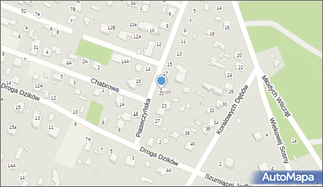 Zalesie Górne, Piaseczyńska, 21, mapa Zalesie Górne