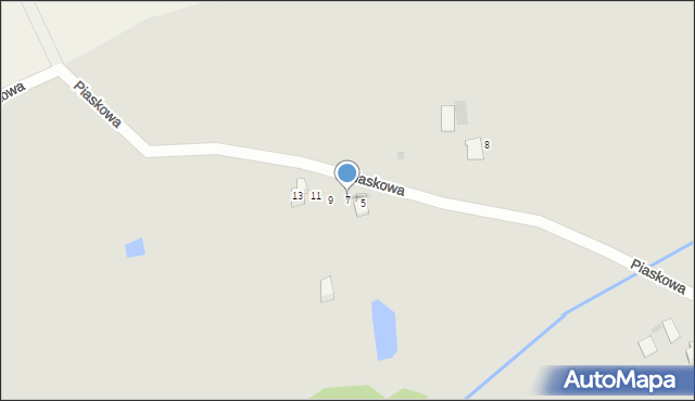 Zalewo, Piaskowa, 7, mapa Zalewo