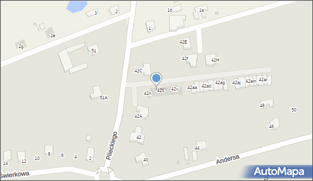 Zambrów, Pileckiego Witolda, rtm., 42r, mapa Zambrów