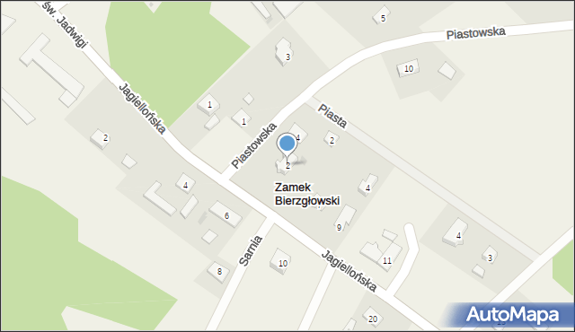 Zamek Bierzgłowski, Piastowska, 2, mapa Zamek Bierzgłowski