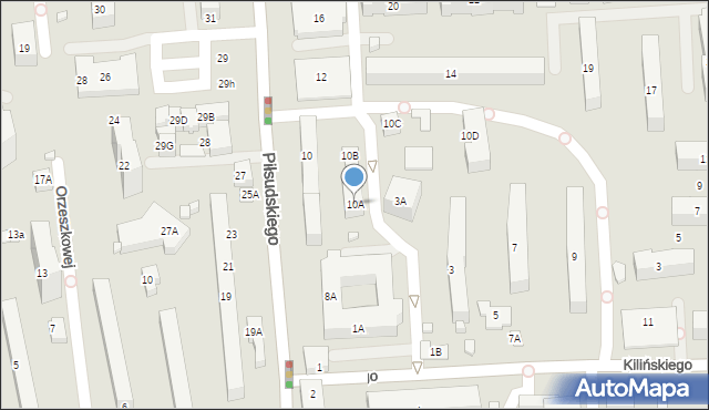 Zamość, Piłsudskiego Józefa, marsz., 10A, mapa Zamościa