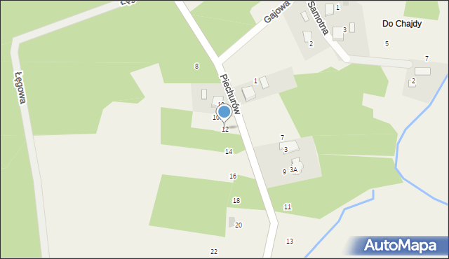 Żarki, Piechurów, 12, mapa Żarki