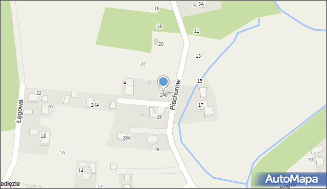 Żarki, Piechurów, 24b, mapa Żarki