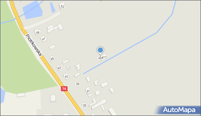 Żarnów, Piotrkowska, 41A, mapa Żarnów