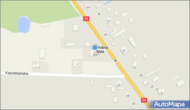 Żarnów, Piotrkowska, 52A, mapa Żarnów