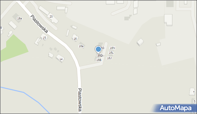 Żary, Piastowska, 16C, mapa Żary