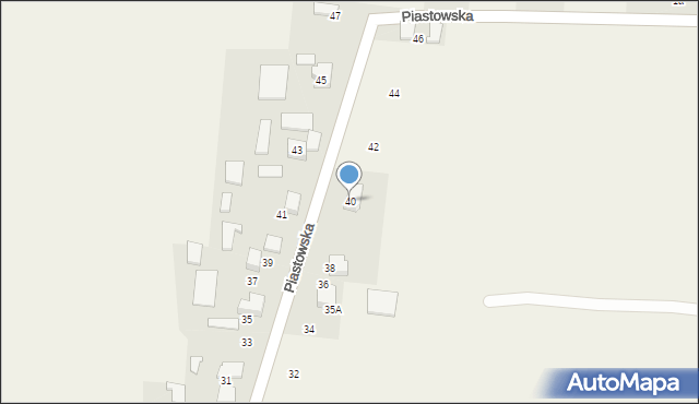 Zarzecze, Piastowska, 40, mapa Zarzecze