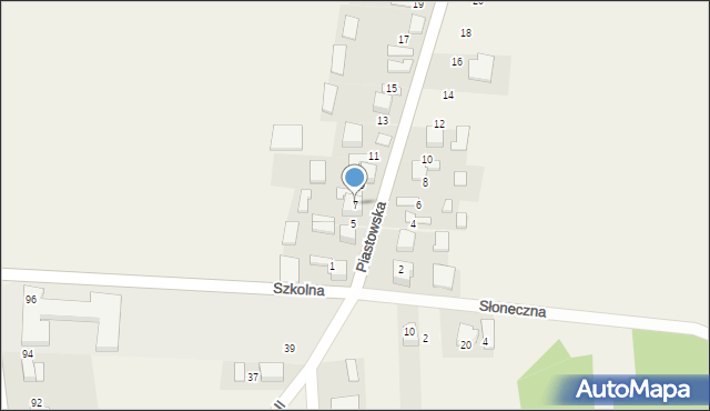 Zarzecze, Piastowska, 7, mapa Zarzecze