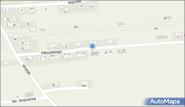 Zaskale, Piłsudskiego Józefa, marsz., 14, mapa Zaskale