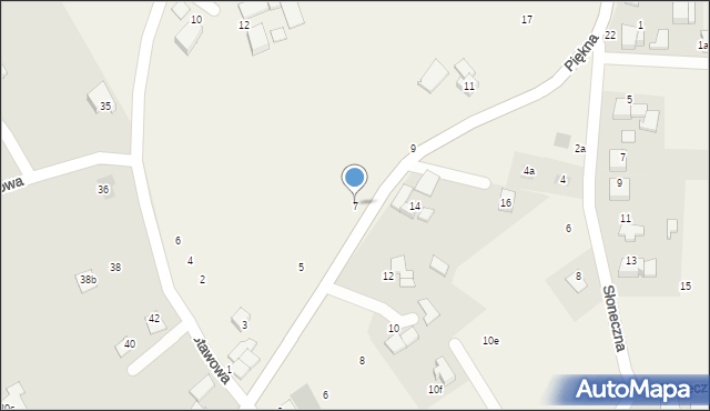 Zasole Bielańskie, Piękna, 7, mapa Zasole Bielańskie