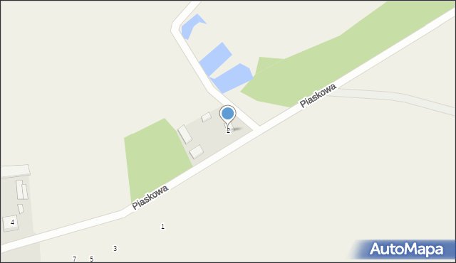 Zatory, Piaskowa, 2, mapa Zatory