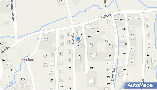 Zawadka, Pigwowa, 3, mapa Zawadka
