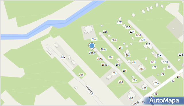 Zawady, Piwna, 26ae, mapa Zawady