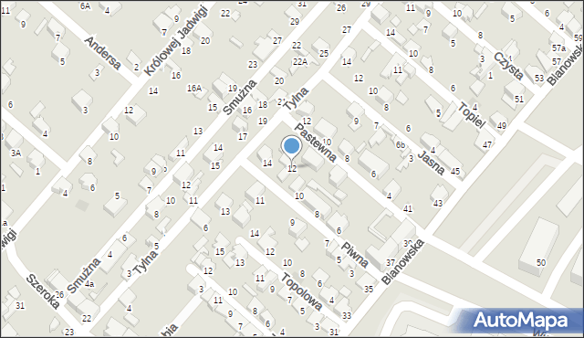 Zawiercie, Piwna, 12, mapa Zawiercie