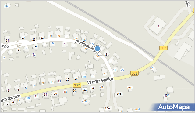 Zbąszyń, Piotrowskiego, dr., 10, mapa Zbąszyń