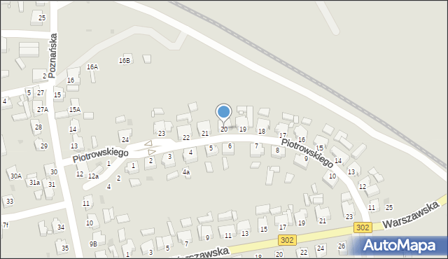 Zbąszyń, Piotrowskiego, dr., 20, mapa Zbąszyń