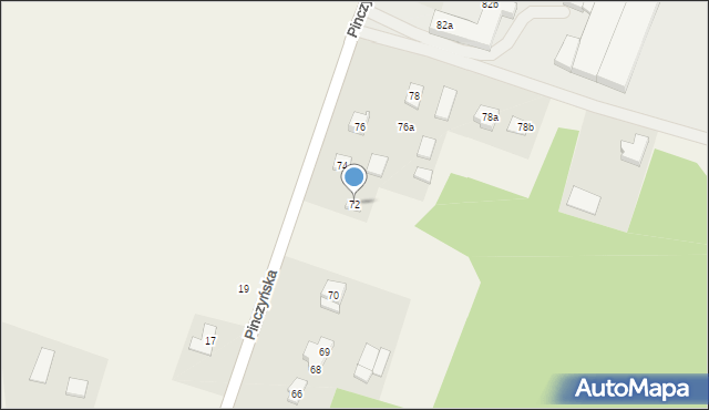 Zblewo, Pinczyńska, 72, mapa Zblewo