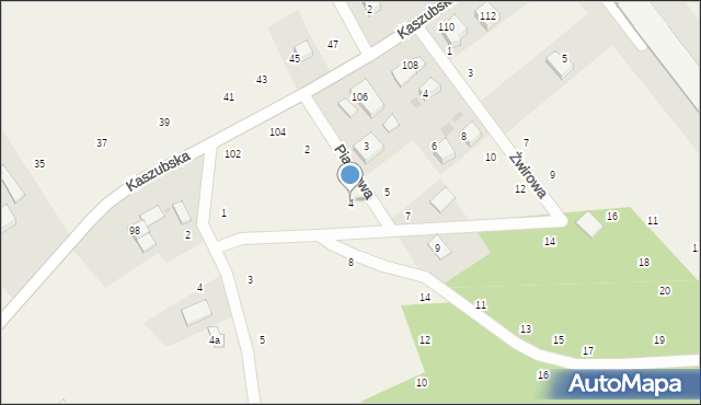 Zbychowo, Piaskowa, 4, mapa Zbychowo
