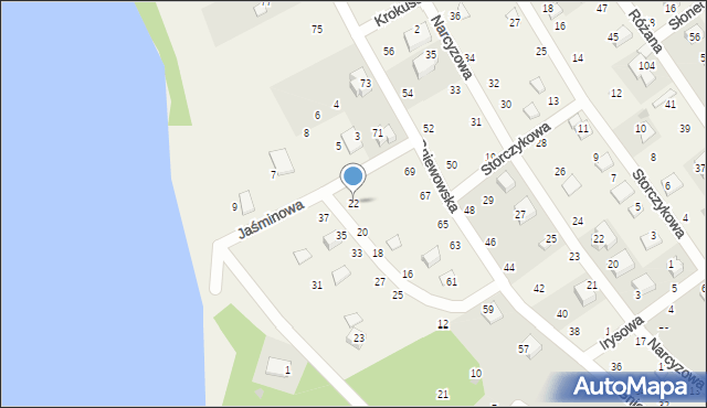 Zbychowo, Piłsudskiego Józefa, marsz., 22, mapa Zbychowo