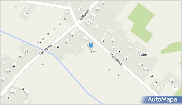 Zdów, Piaskowa, 4, mapa Zdów