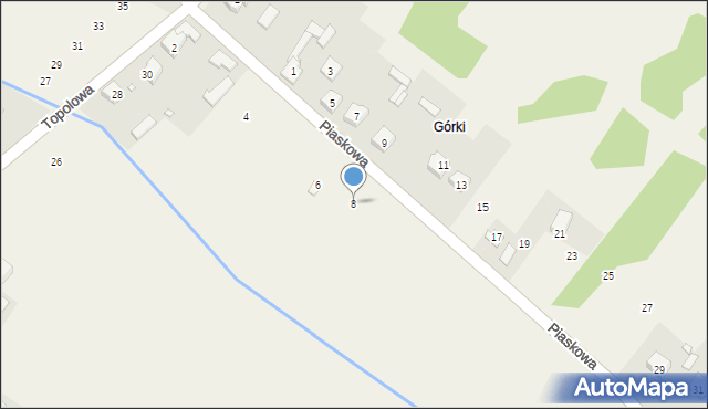 Zdów, Piaskowa, 8, mapa Zdów