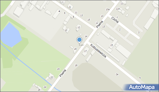 Zduńska Wola, Piwna, 16a, mapa Zduńska Wola