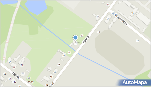 Zduńska Wola, Piwna, 22, mapa Zduńska Wola