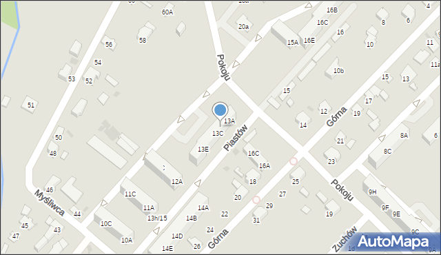 Zdzieszowice, Piastów, 13B, mapa Zdzieszowice