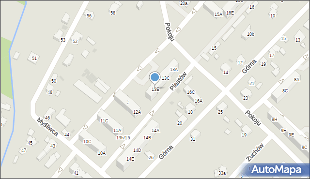 Zdzieszowice, Piastów, 13E, mapa Zdzieszowice