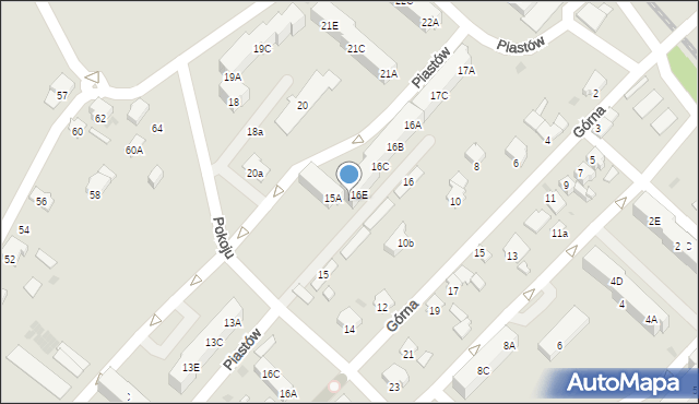 Zdzieszowice, Piastów, 16F, mapa Zdzieszowice