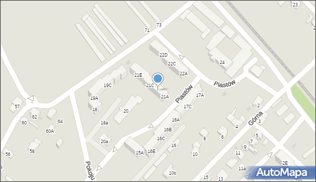 Zdzieszowice, Piastów, 21B, mapa Zdzieszowice