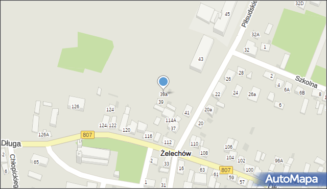 Żelechów, Piłsudskiego Józefa, marsz., 39a, mapa Żelechów