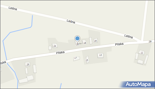 Zelgniewo, Pilska, 20, mapa Zelgniewo