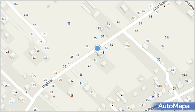 Zelków, Piękna, 46, mapa Zelków