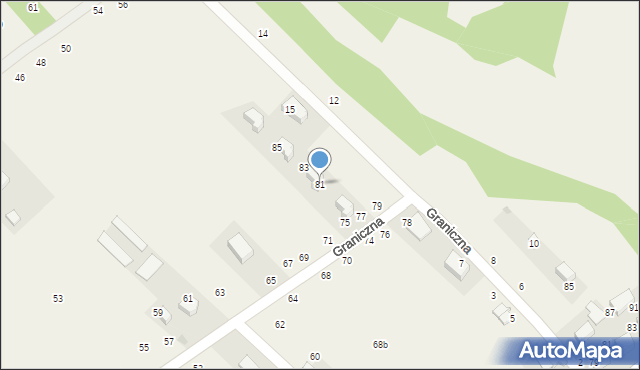 Zelków, Piękna, 81, mapa Zelków